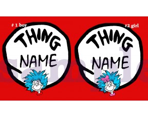 Thing 1 Thing 2 iron on transfer, Cat in the Hat iron on transfer,(6)